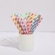 20cm Colorful Biodegradable Paper Drinking Straws For Cocktail Christmas Party