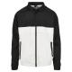 Color Blocked Sports Track Jackets Polyester Woven Zip Up Outwear