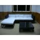 PE Rattan Sleeper Sofa , Fashion Indoor L Shape Lounge Sofa Set