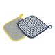 Small Grid Silver Coating Cotton Cloth Hot Pad Holders For Kicthen Cooking