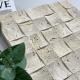 Natural Marble Beige Travertine Mosaic Floor Wall Tile Concave Background Wall Culture Tile