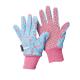 Colorfull C3820 Modelo Number Flower Pattern Gardening Work Gloves with Red PVC Dots