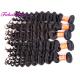 100 Indian Human Hair Extensions  ,  Natural Color Indian Curly Hair Full Ends