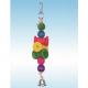 natural wooden bird toys 11 inches dumbbell and beads for conures