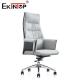 Modern White Leather Ergonomic Office Chair Sleek Style And Exceptional Comfort