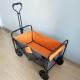 4 Wheels Foldable Wagon Cart Stainless Steel Frame Outdoor Folding Wagon