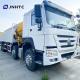 Sinotruk Howo Crane Truck 8X4 10Tons Cargo With Folding Crane 16 Wheels 400hp For Sale