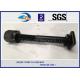 Square Shape Railway Fastener Bolts , Nuts Matching With Washer / Coating Black