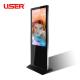Indoor Floor Standing Touch Screen Kiosk Digital Ad Display Floor Stand Customized Size