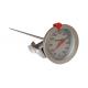 12 Inch Long Candy Deep Fry Thermometer Stainless Steel Probe With Pan Clip