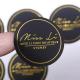 Luxury Gold Foil Stamp Stickers Black Round Custom Printing Logo Stickers