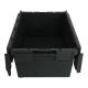 Clear Waterproof Logistic Storage Plastic Storage Box with Hinged Lid and Customized Logo