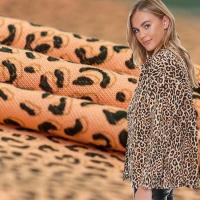 Leopard Dot Printed 180cm Rib Stretch Knitted Fabric Polyester Cotton Dress Fabric
