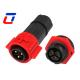 20A 3 Pin Automotive Waterproof Wire Connectors 3 Phase M19 Plug Socket Connector