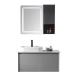 Warm Grey Customized Bathroom Cabinets LED Light Mirror 40 Inch Bath Vanity