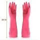 100G/Pair 38CM Extra Long Cleaning Gloves Flocked Lining Extra Long Dish Gloves