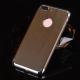 3 in 1 Hard PC Plating Border Wood Grain Cell Phone Case Cover For iPhone 7 7 Plus 6 6s Plus