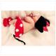 cartoon black red minnie mouse baby hat cap costume set Photography Prop Crochet Knitted