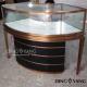 Custom Rose Gold Curved Jewellery Display Counter Showcase