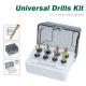 Dental Drill Kit 8 Pieces Implant Surgical Drill Gold Implant Tools
