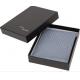 luxury black two pieces wallet packaging box Custom lid and base rigid wallet gift box