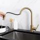 2024Lizhen Hua-Vic Brushed Gold Kitchen Sink Mixer Tap with Pull Out and Swivel Spout