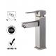 Zinc Alloy Handle Single Hole Brass Bath Sink Faucets / Wash Basin Mixer Taps