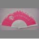 Promotion Plastic Folding Hand Fans / Custom Wedding Hand Fans