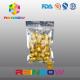 100g Snack Bags Packaging Front Transprent Back Foil With Zipper