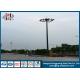 H20m Conical Tubular Flood outdoor lighting posts with Hot Dip Galvanized Q235 Q345