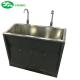 Stainless Steel Double Hand Wash Sink With Water Heating Device Sensor Station