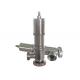 Hygienic Sanitary Pressure Relief Valves Manual Gear Powered Union Connection