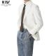 Polyester/Rayon Men's Casual Suit Jacket for Spring and Autumn British Gentleman Style