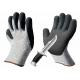 Black / Gray Sandy Nitrile Coated Hand Gloves Abrasion Resistant HPPE Liner