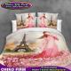 Little Girl Rose Flowers Design Pure Polyester 3D Printed Bedding Sets