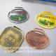 Personalized metal medals with unique designs, shapes and enamel color fill