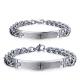 Stainless Steel Couple Bracelets Jewelry, Charm Faith Love Hope Bracelet,