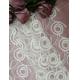 100 yards White Embroidered Lace matte polyester fabric