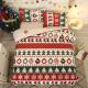 Custom Fabric Density Winter Festive Bedding Comforter Sets for Home Christmas 4pc Set