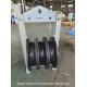 3 Nylon Sheaves With Rubber Bundled Overhead Conductor Stringing Blocks