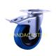200Kg Industrial Cart Casters , Blue 5 Inch Swivel Caster Wheels  With Dual Lock