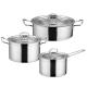 New Design Cooking Set 6 Piece Kitchen Cookware 18/8 Stainless Steel Pans And Pots Set