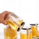 Eco Friendly Glass Pickle Jar 280ml 500ml Empty Hexagon Honey Jar