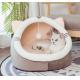 Small Dog Bed With Anti-Slip Bottom Cotton Cat Bed  For Indoor Cats