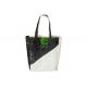 Waterproof Tyvek Shopping Bag Black / White Color Stitching Dupont Paper Material