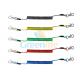 Translucent Colorful Plastic Coil Lanyard PU Covered Flexible Anti Lost Spring Steel Wire