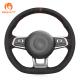 2015-2016 Leather Custom Hand Stitching Hollow Stripe Steering Wheel Cover for VW Golf 7 GTI GTD GTE R MK7
