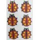 Removable Ladybird Printable Fabric Stickers 3D Layered For Mirror Home Deco