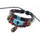 Original creative design three beads opal bracelet beaded leather bracelet transport