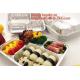Compartments Takeaway Eco Friendly Dinnerware Flat Board Lids, Hot Cold Freezer Oven Safe Treat Goodie Party Leftovers